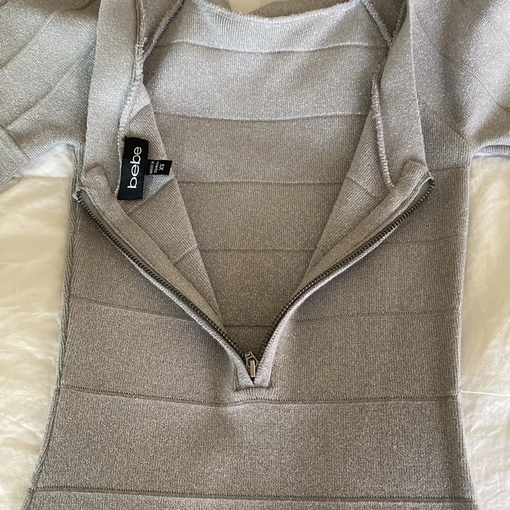 BEBE silver dress - Picture 6 of 8